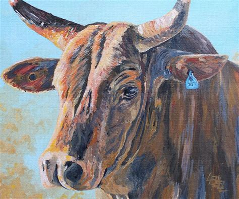 Rodeo Bull on exit Painting by Leonie Bell - Fine Art America