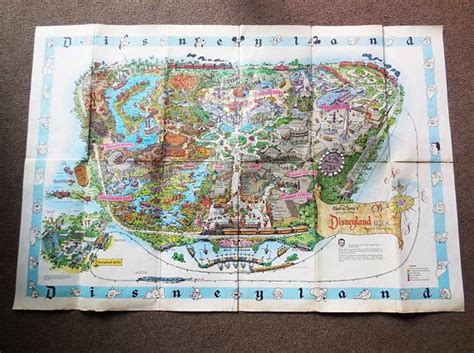 Original Vintage Disneyland Park Map 1960s Walt Disney Poster | Etsy | Vintage disneyland ...