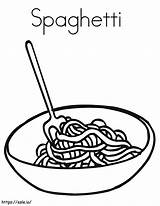 Pasta De Espagueti Para Colorear sketch template