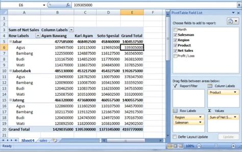 Pivot tables in excel - lightturbo