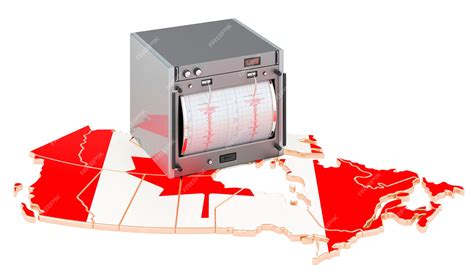 Premium Photo | Earthquake in canada concept seismograph on the ...