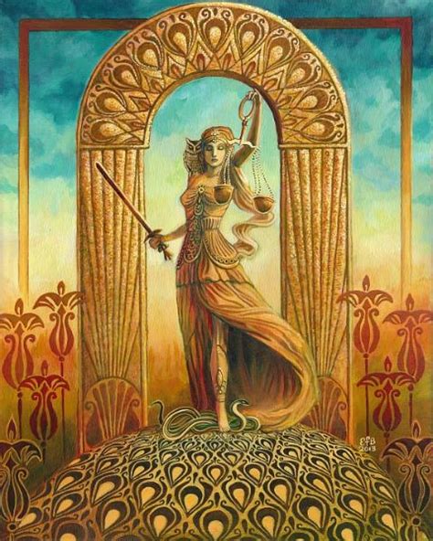 Justice - Tarot Goddess by Emily Balivet - Mythological Goddess Art