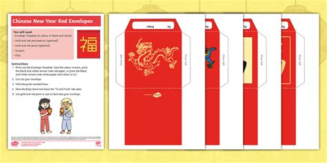 Chinese New Year Lucky Red Envelopes Craft Instructions