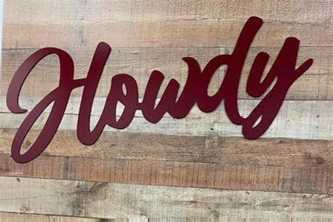 Texas A&M University Howdy Sign - Etsy