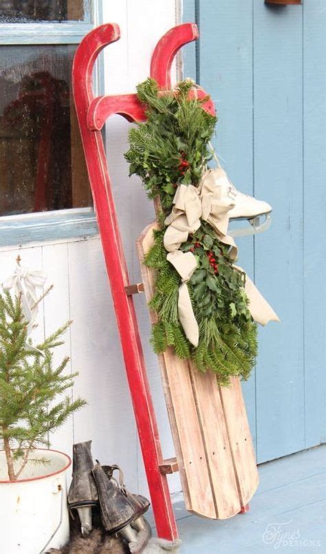 $10 DIY Wooden Sled Tutorial | Christmas porch decor, Christmas sleigh ...