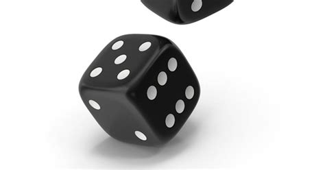 Black Falling Dice 3D, Incl. dice & luck - Envato Elements