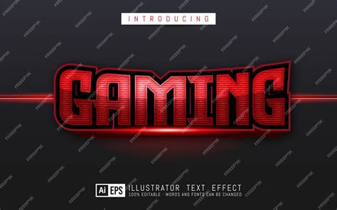 Premium Vector | Editable text effect gaming text style concept