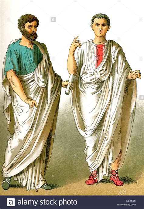 Toga - a distinctive garment of Ancient Rome. A semicircular cloth ...