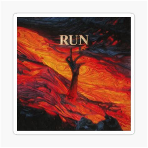 "Joji - RUN" Sticker by PissShop | Redbubble