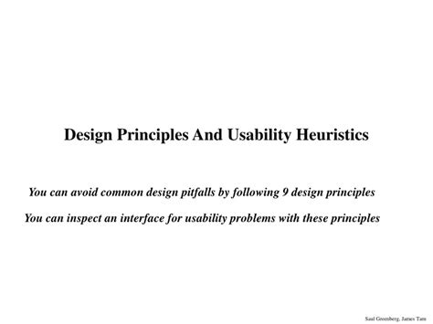 PPT - Design Principles And Usability Heuristics PowerPoint Presentation - ID:9597359