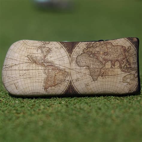 Custom Vintage World Map Blade Putter Cover | YouCustomizeIt