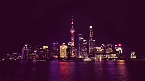 Download Oriental Pearl Tower China Skyscraper Building City Night Man Made Shanghai 4k Ultra HD ...