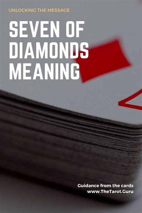 Seven of Diamonds Meaning in a Cartomancy or Tarot - Tarot Guru