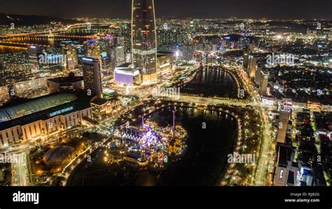 Night view of Seoul, Seoul skyline, South Korea Stock Photo - Alamy