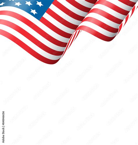 Wavy USA national flag isolated on white background Stock Vector ...