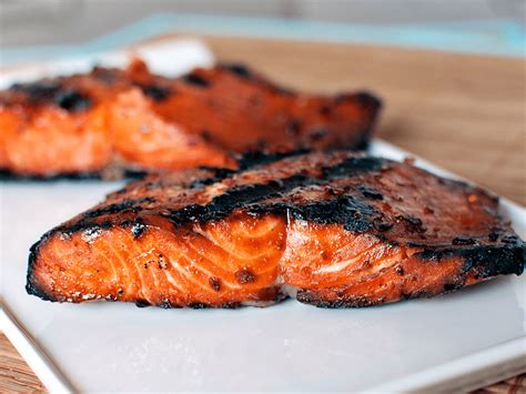 Grilled Salmon with Smoked Maple Syrup