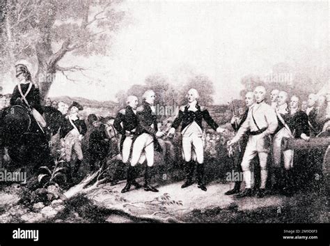 British Surrender At Saratoga - 19 Oct 1781 Stock Photo - Alamy