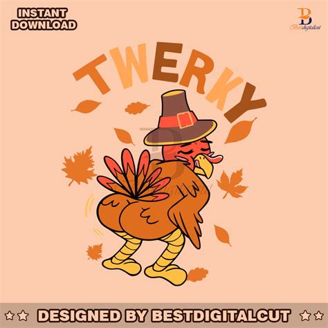 Twerkey Funny Thanksgiving Turkey Butt Twerk Dance Pun SVG » Best ...