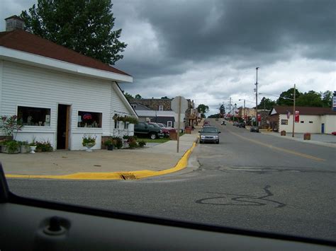 Lincoln, MI : The main stip of stores from the bottom of the hill photo, picture, image ...