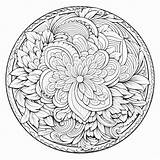 Detailed Circle Coloring Page  Premium AI Generated Image sketch template