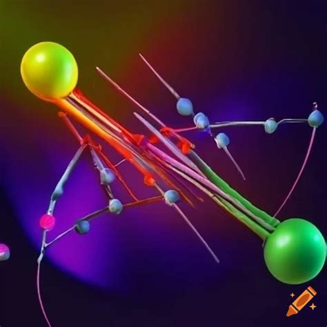 Illustration of electron correlations in condensed matter physics on Craiyon