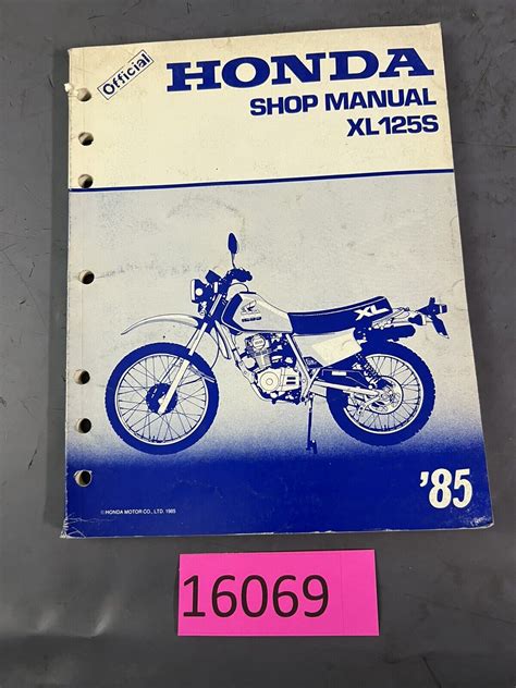 1985 Honda XL125S Service Manual OEM | eBay