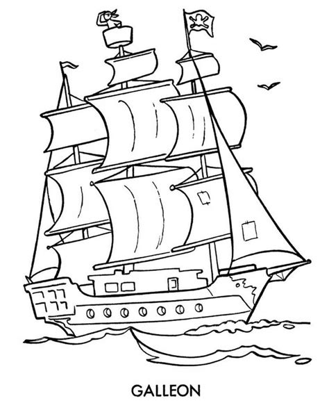 Printable Boat Coloring Pages - Free Coloring Sheets | Pirate coloring ...