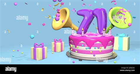 Birthday cake candles number 71 hi-res stock photography and images - Alamy