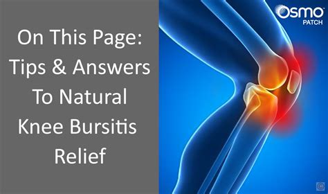 Knee Bursitis Treatment and Natural Remedies | OSMO Patch AU