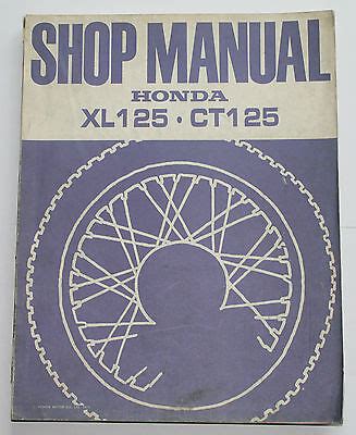 Workshop Manual Repair Guide Shop Manual Honda XL 125, CT 125 | eBay