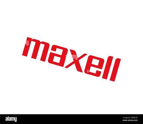 Maxell, rotated logo, white background B Stock Photo - Alamy