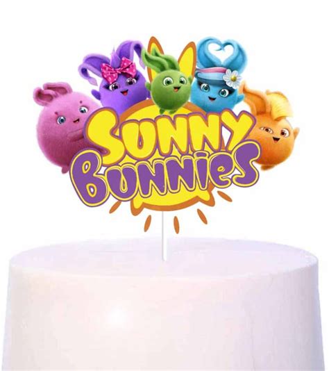 Sunny Bunnies Cake Topper Cartoon Sunny Bunnies Party - Etsy