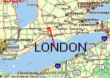 Map London Canada - Map Of Counties Around London