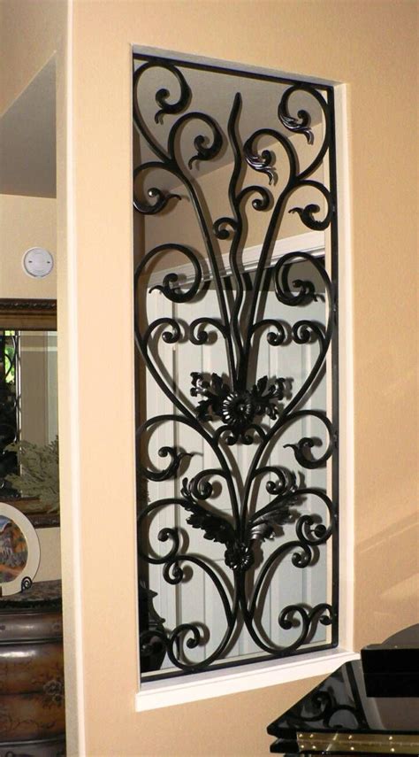 Decorative Wrought Iron Panel | Wrought iron wall decor, Iron wall ...