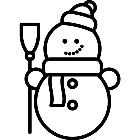 Snowman Vector Outline