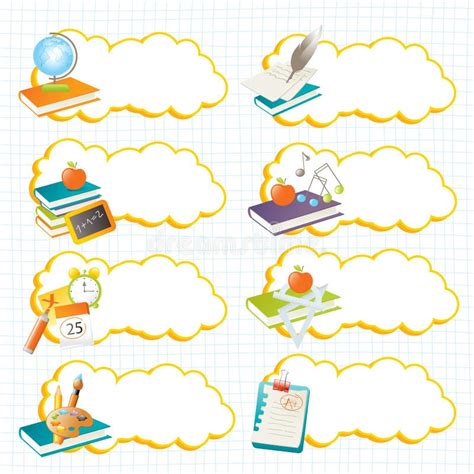 School labels stock vector. Illustration of clipart, drawing - 11440966