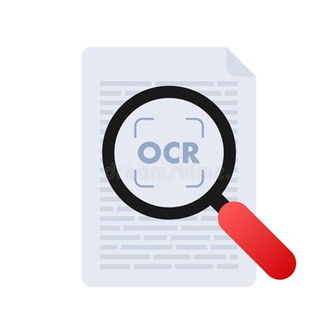 OCR - Optical Character Recognition. Document Scan. Process of ...