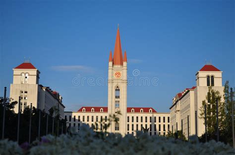 Europe Building of Clock Tower in Abac University Bangna Bangko Stock Image - Image of detail ...