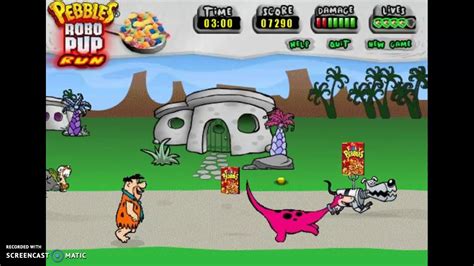 The Flintstones Pebbles Robopup Run (Postopia Games) - YouTube