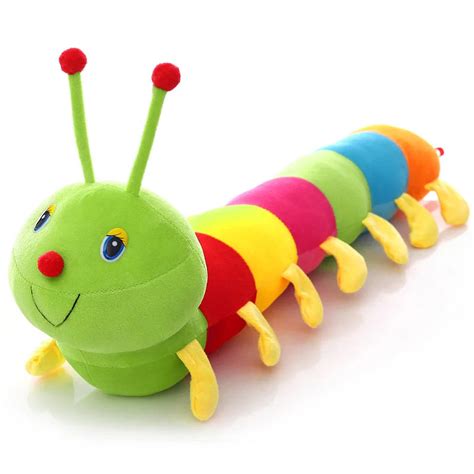 Caterpillar Plush Toys for Children 55cm Colorful Plush Toys Stuffed Cotton Kids Caterpillar ...