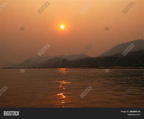 Sunset On Mekong River Image & Photo (Free Trial) | Bigstock