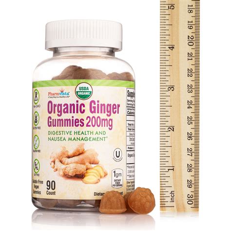 Buy Gelatin Free Online - Organic Ginger Gummies 200mg – Pharmvista