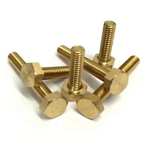 Golden Full Thread Brass Bolts, For Industrial, Hex at Rs 11/unit in ...