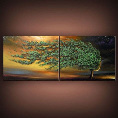 art painting abstract painting tree blowing wind tree by mattsart, $399 ...