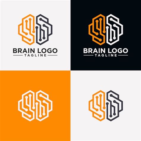 Creative brain logo image | Premium Vector