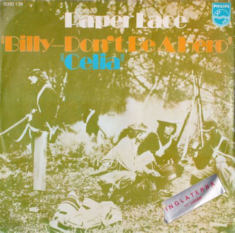 Paper Lace – Billy, Don't Be A Hero (1974, Vinyl) - Discogs