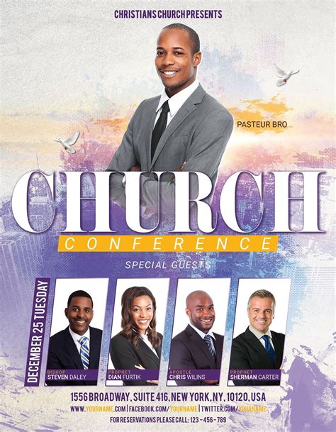 Church Conference Flyer Poster | Church poster design, Church graphic design, Church poster