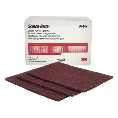 3M® 7447 - Scotch-Brite™ Maroon General Purpose Hand Pads - TOOLSiD.com