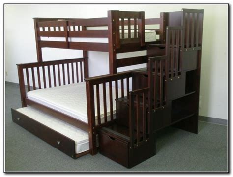 Twin Over Queen Bunk Bed With Stairs - Beds : Home Design Ideas #8yQRONpPgr6763