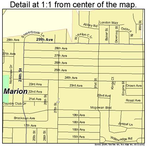 Marion Iowa Street Map 1949485